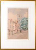 ADH, Westlegate, Norwich, watercolour, monogrammed lower right, 28 x 18cm