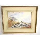 AR Berrisford Hill (20th Century), Morning Scene - Ptarmigan, watercolour, signed lower right, 25