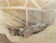 Harold H Holden, ARWS, "The Old Wagon", watercolour, signed lower right, 26 x 34cm