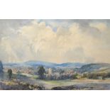 George R Rushton, Landscape, possibly Dedham Vale, watercolour, signed lower right, 28 x 43cm