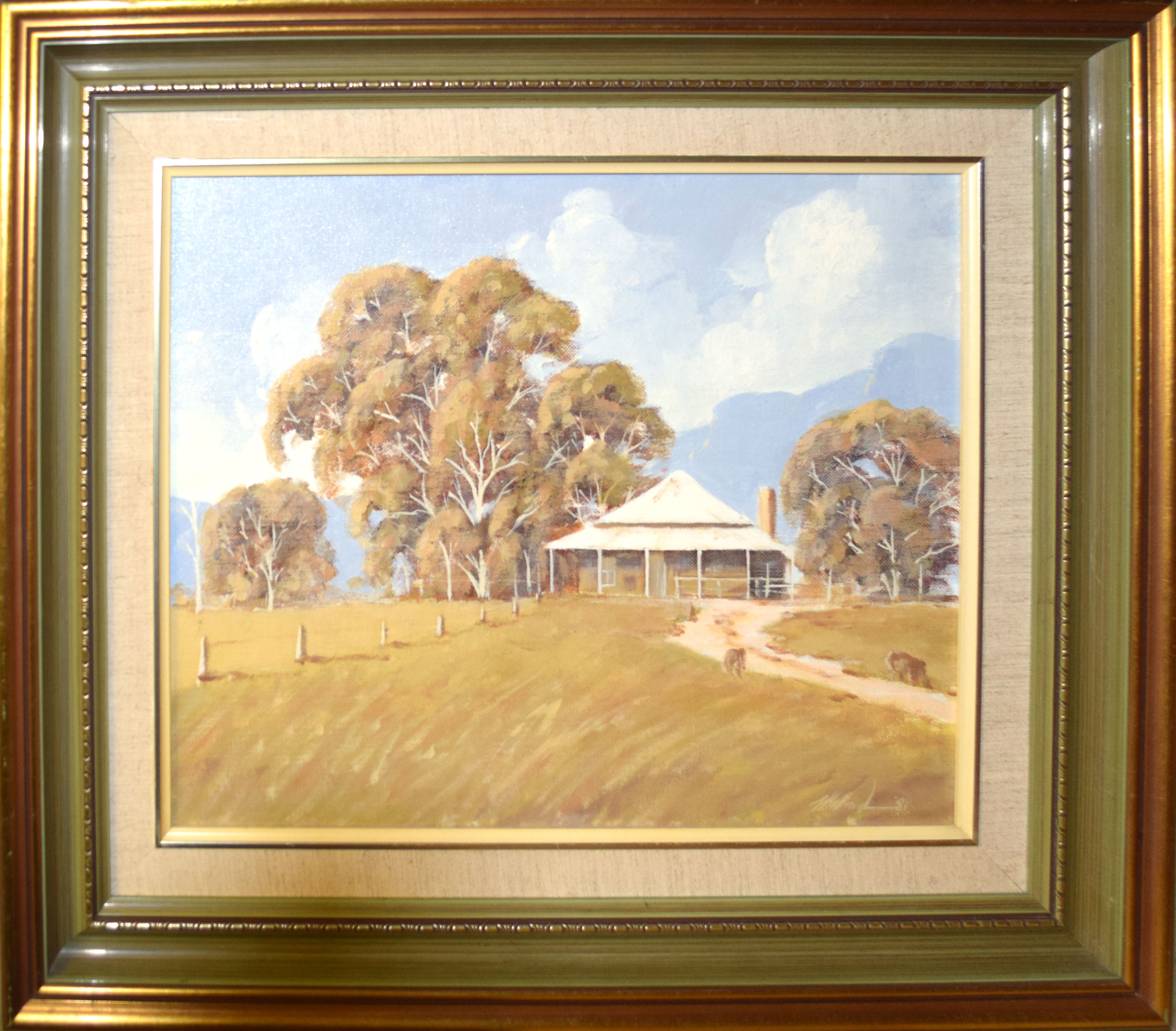 John Barry Haslam, "Near Melinga NSW", oil on board, signed and dated 81 lower right, 36 x 44cm