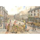 J Donaldson, "Donegall St, Belfast, 1830", (20th century copy), watercolour, signed lower right,