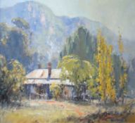 Allan Fizzell, Australian landscape, oil on board, signed and dated 81 lower right, 44 x 49cm