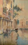 Zanetti Vettore, Venetian scene, watercolour, signed lower left, 87 x 57cm