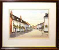 George Sear, "The Feathers, Holt", watercolour, signed lower right, 25 x 33cm