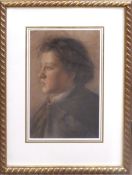 Ethel Buckingham, Portrait, pastel, signed and dated 1886 lower centre, 38 x 24cm