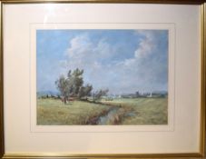 Don A Rose, "Thurne Dyke", watercolour, signed lower left, 34 x 47cm