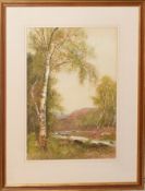 W McWhirter, "Strathspey", watercolour, signed lower right, 53 x 36cm