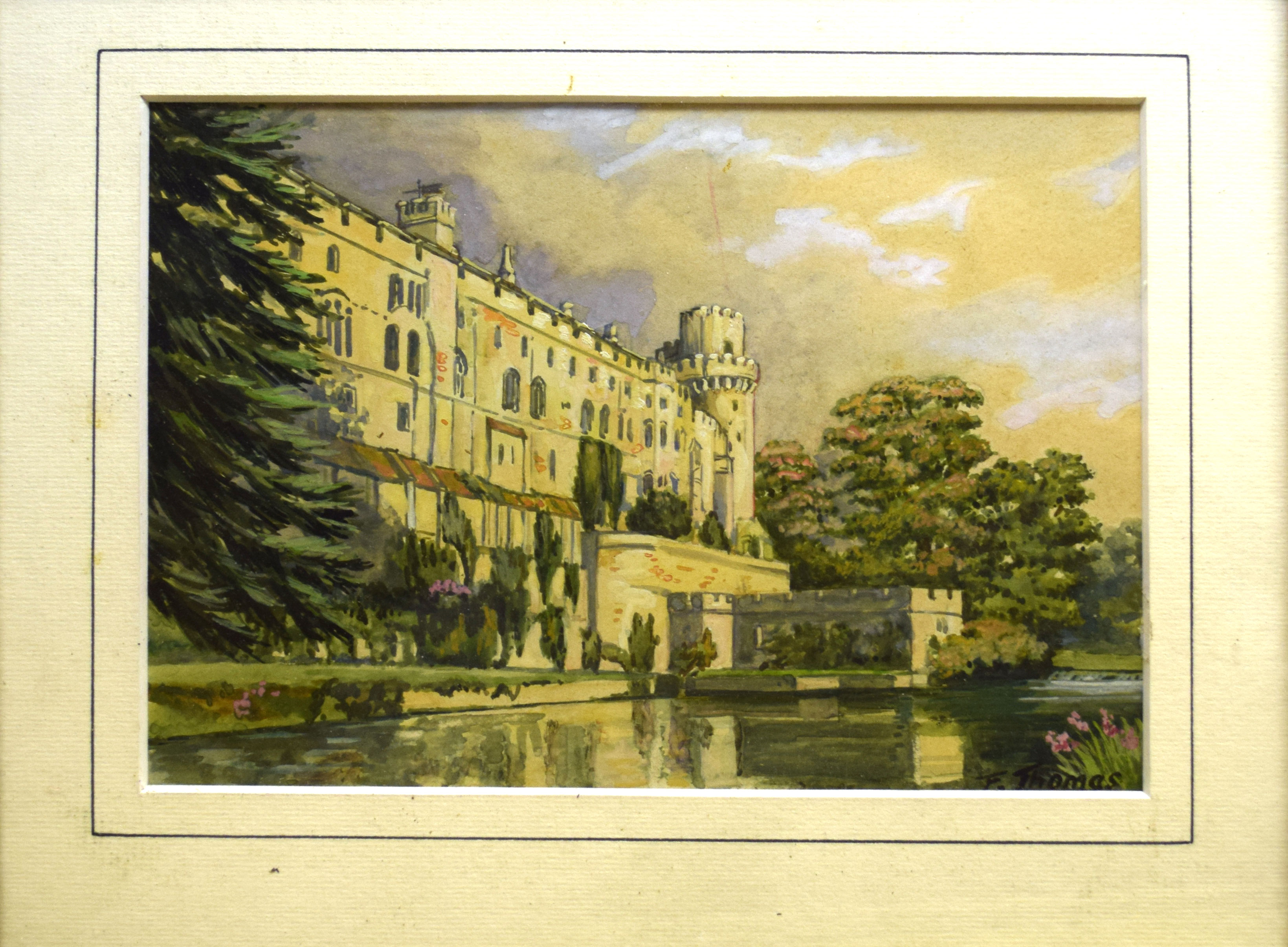 F Thomas, Views of Warwick Castle, group of three watercolours, two signed, 12 x 18cm (3) - Image 3 of 3
