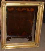 Good quality Victorian gilt gesso picture frame, 61 x 77cm