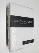 Linen House Deluxe Waffle Square Oxford Pillowcase, Colour: White, RRP £20