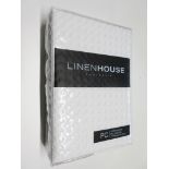 Linen House Deluxe Waffle Square Oxford Pillowcase, Colour: White, RRP £20