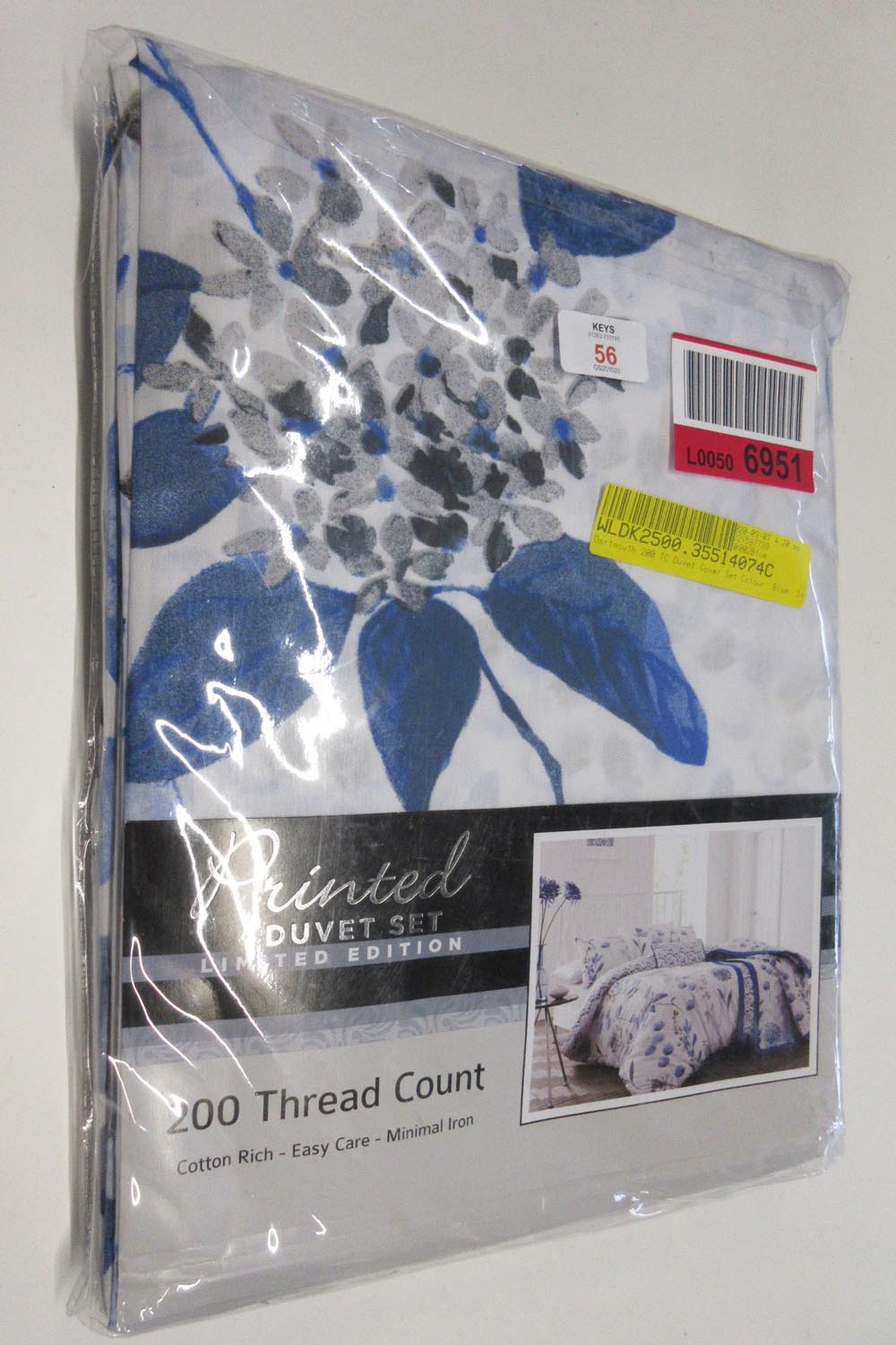 Lily Manor Dartmouth 200 TC Duvet Cover Set, Colour: Blue, Size: Double - 2 Standard Pillowcases,
