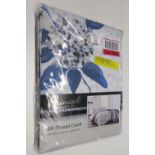 Lily Manor Dartmouth 200 TC Duvet Cover Set, Colour: Blue, Size: Double - 2 Standard Pillowcases,