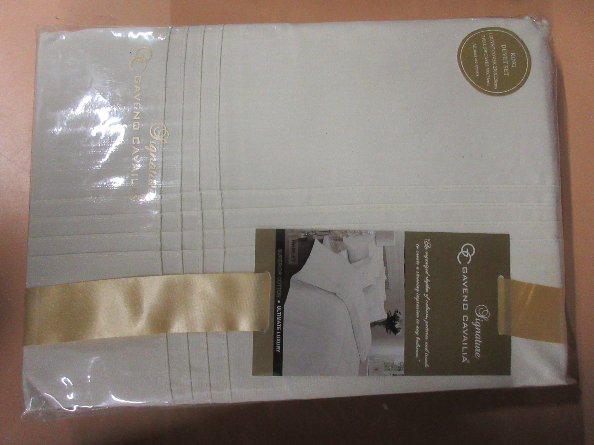 Three Posts Allston 144 TC Duvet Cover Set, Colour: Cream, Size: Kingsize - 2 Standard