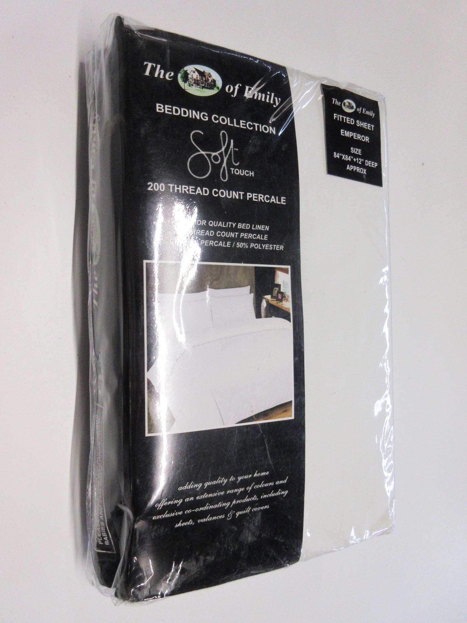 Symple Stuff 200 Thread Count Fitted Sheet, Size: Emperor (7'), RRP £35.99