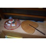 STRAW HAT AND FAN