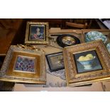 QUANTITY OF PICTURES IN GILT FRAMES