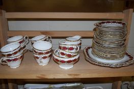 QUANTITY OF TEA WARES MADE BY AYNSLEY PATTERN 1262 COMPRISING TEN CUPS, SAUCERS, MILK JUG, SUGAR