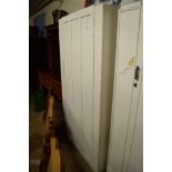 WHITE PAINTED UTILITY WARDROBE, 92CM WIDE
