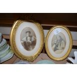 TWO 19TH CENTURY PORTRAITS IN GILT FRAMES