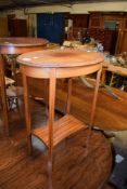 EDWARDIAN INLAID OVAL OCCASIONAL TABLE, 54CM WIDE