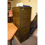 METAL FOUR DRAWER FILING CABINET, 44CM WIDE