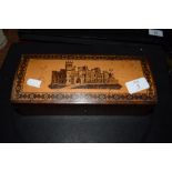 TONBRIDGE WARE BOX DECORATED WITH A VIEW OF A CASTLE