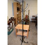 WROUGHT IRON HAT AND COAT STAND, 185CM HIGH