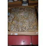 TRAY CONTAINING VARIOUS GLASS WARES