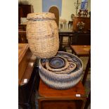 VARIOUS WICKER BASKETS