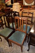 FOUR VARIOUS REPRODUCTION DINING CHAIRS