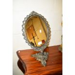 MIRROR IN METAL FRAME, 49CM HIGH