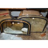 OVERMANTEL MIRROR IN BLACK WOODEN FRAME