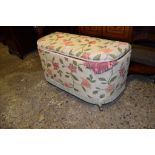UPHOLSTERED OTTOMAN, 89CM WIDE