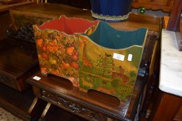 TWO PAINTED WASTEPAPER BASKETS