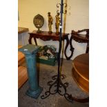 WROUGHT IRON STANDARD LAMP, 147CM HIGH