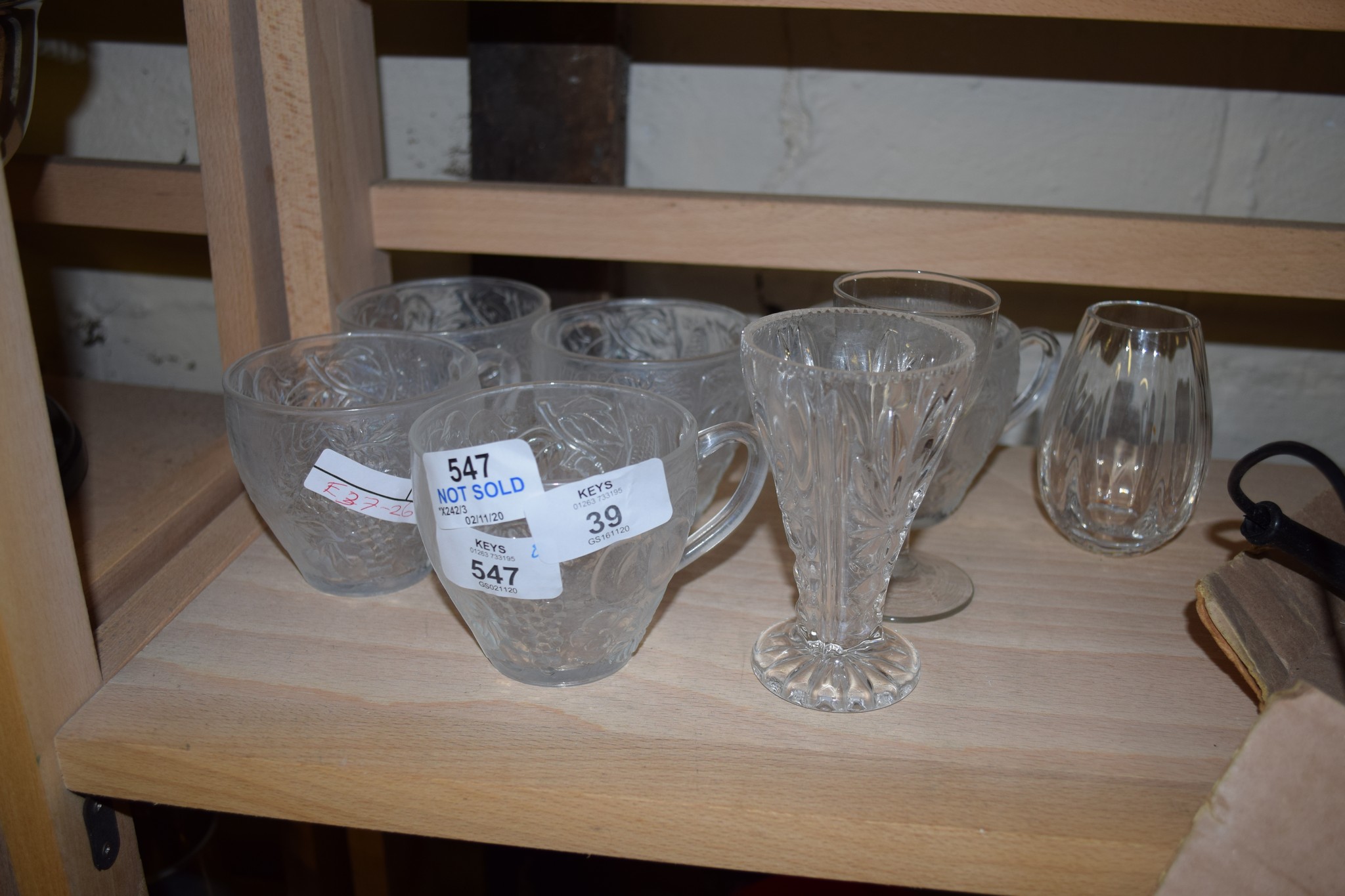 COLLECTION OF GLASS CUPS