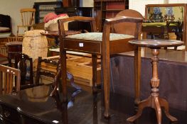 EDWARDIAN PIANO STOOL, 52CM WIDE