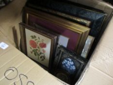 BOX CONTAINING VARIOUS PICTURES