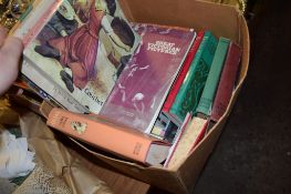 BOX OF BOOKS, VARIOUS TITLES INCLUDING “THE QUIET EYE, A WAY OF LOOKING AT PICTURES” AND “JULIAN” BY