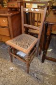 CANE SEATED BEDROOM CHAIR