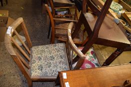 PAIR OF SLAT BACK DINING CHAIRS