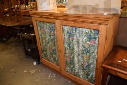 PINE GLAZED FRONT CABINET, 108CM WIDE