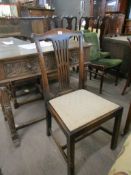 Set of six Chippendale style mahogany dining chairs^ (comprises one carver and five single chairs)