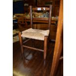 SMALL RUSH SEATED CHILD’S CHAIR