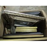 BOX CONTAINING QUANTITY OF PICTURES IN GILT FRAMES