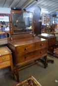 Early/mid 20th C Waring & Gillow Ltd small mahogany dressing table comprising of a rectangular