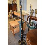 JAPANNED AND LACQUERED STANDARD LAMP, 159CM HIGH