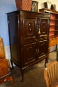 MAHOGANY SIDE CABINET, 102CM WIDE